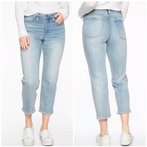 athleta sculptek wide leg high rise zion wash crop jeans size 10
